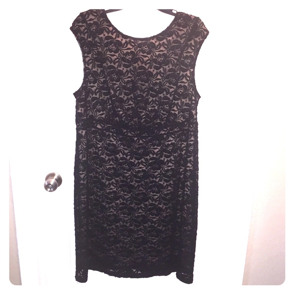 Lace Overlay Dress